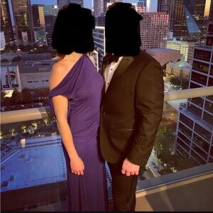 BCBGMaxAzria purple evening gown